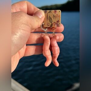 Polymer clay  Worm Earrings